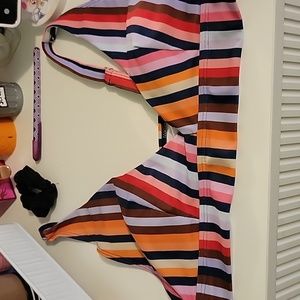 Large striped shein bikini top